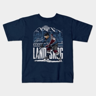 Gabriel Landeskog Colorado Player Skyline Kids T-Shirt